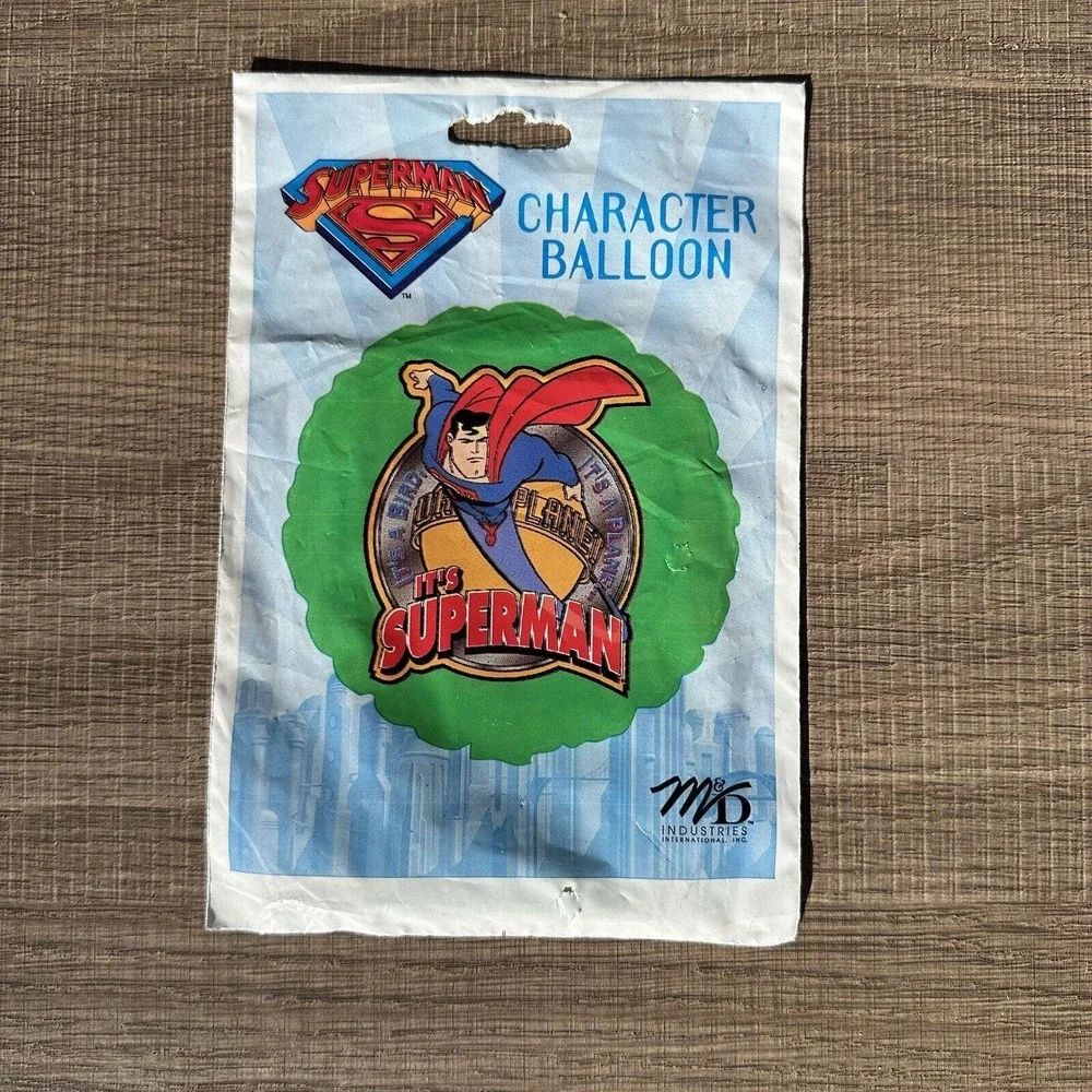 Vintage‎ M & D Industries 1997 Superman Character Balloon Superhero Multicolor